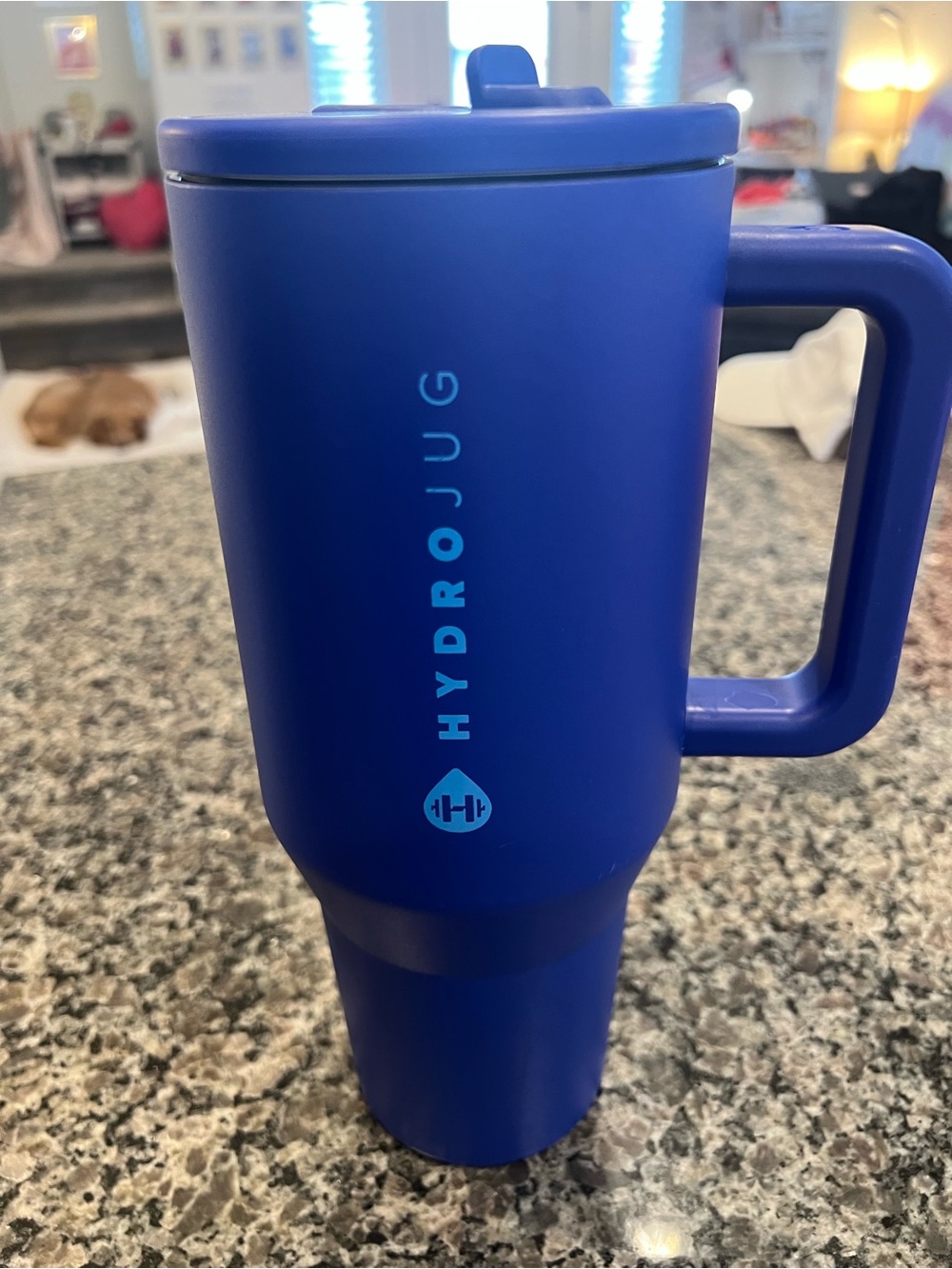 HydroJug Royal Blue Insulated Travel Mug with Handle